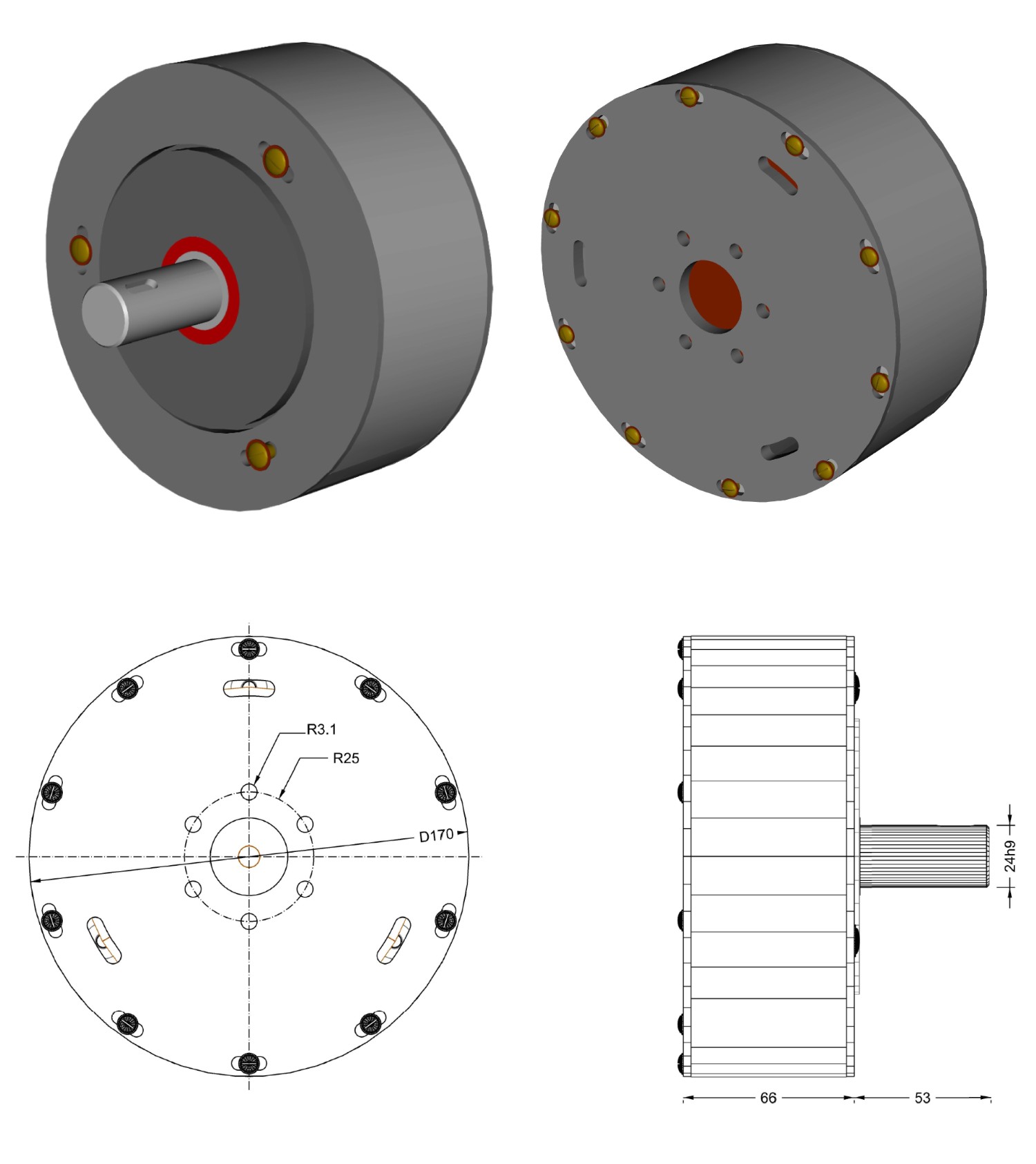 Opracowanie magnetycznego systemu dwustanowego typu MSD/180NCM/24H9 przewidzianego do pracy w układzie nawijającym.